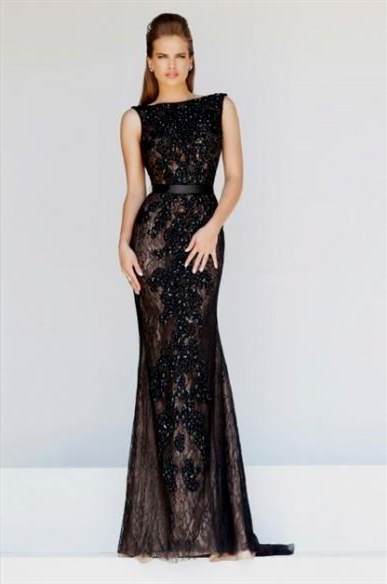 black prom dresses lace 2018-2019