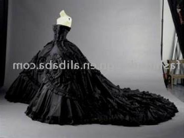 black strapless ball gown 2018-2019