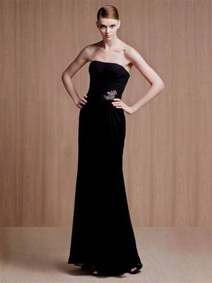 black strapless ball gown 2018-2019