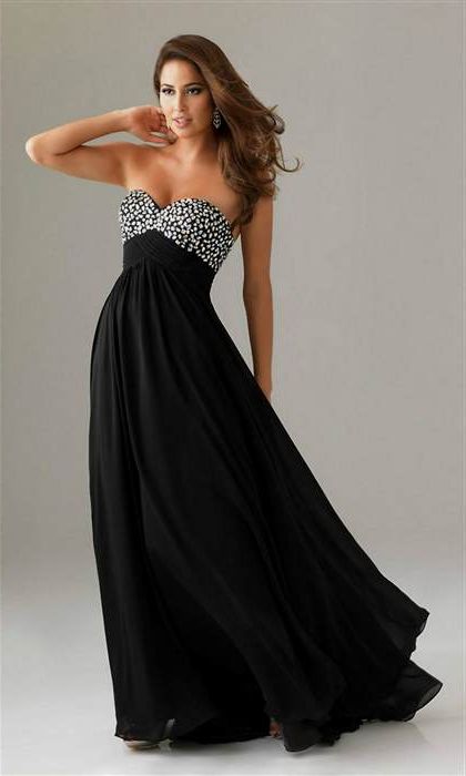 black strapless prom dress 2018-2019