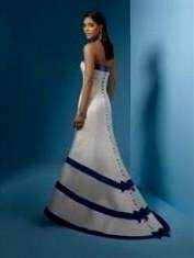 blue accented wedding dress 2018-2019