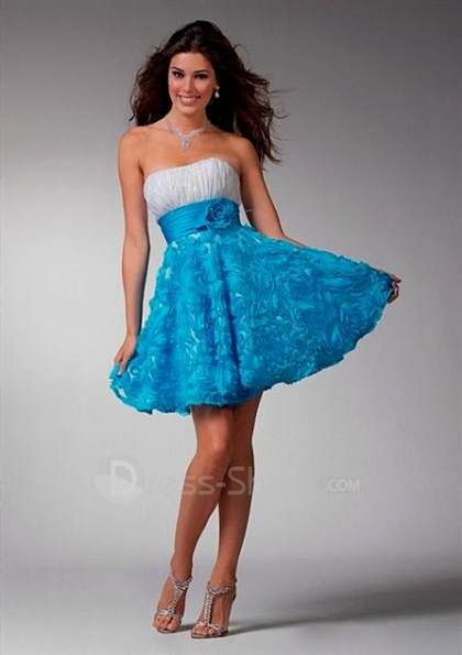 blue and white homecoming dresses 2018/2019