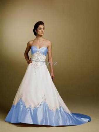 blue and white lace wedding dress 2018/2019