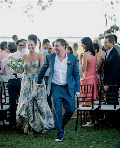 blue floral wedding dress 2018/2019