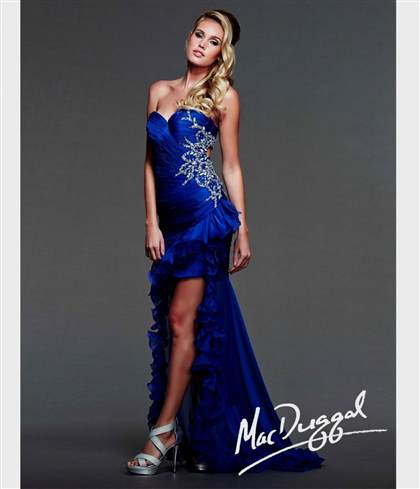 blue high low prom dresses 2018-2019
