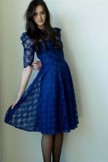 blue lace dresses 2018/2019