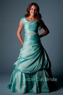 blue modest prom dresses 2018-2019