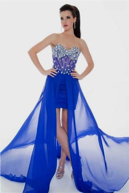blue sheer prom dress 2018/2019