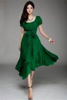 casual emerald green maxi dress 2018/2019