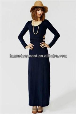 casual long sleeve fitted maxi dress 2018/2019