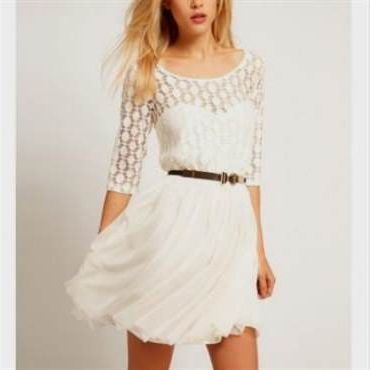 casual white dress with sleeves 2018/2019