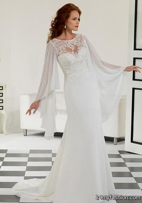casual winter wedding dresses with sleeves 2018-2019
