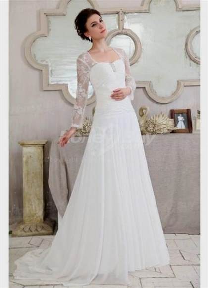 chiffon wedding dresses with sleeves 2018/2019
