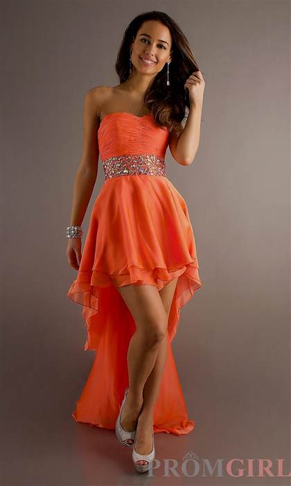 coral high low homecoming dresses 2018/2019