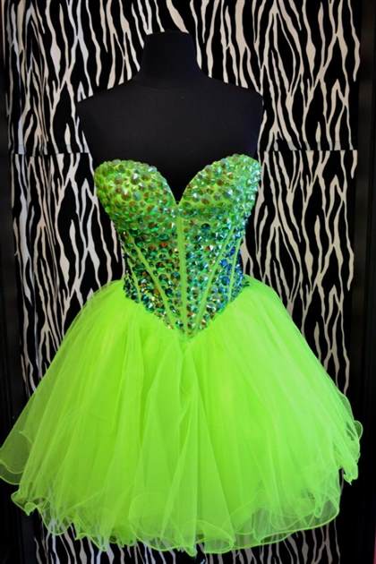 cute lime green prom dresses 2018/2019