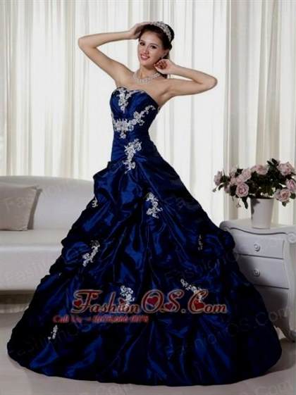 dark blue ball gown prom dresses 2018-2019