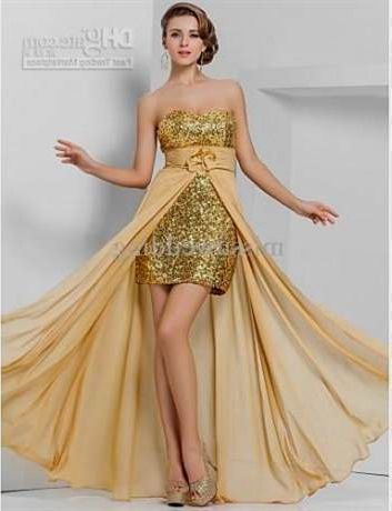 gold chiffon short dresses 2018/2019