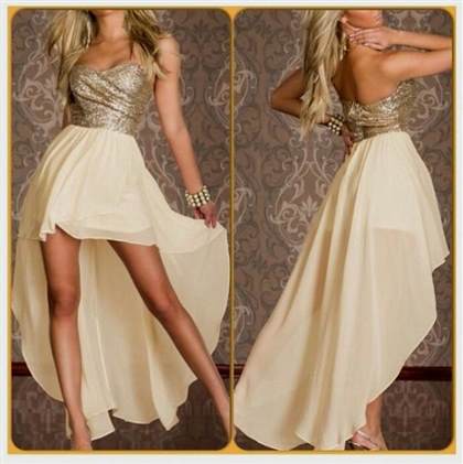 gold high low dresses 2018/2019