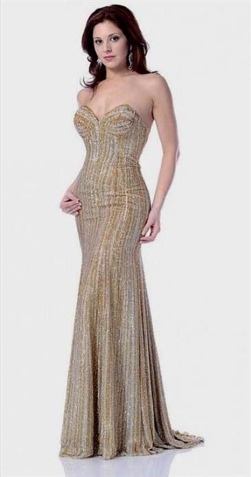 gold sequin mermaid prom dress 2018-2019