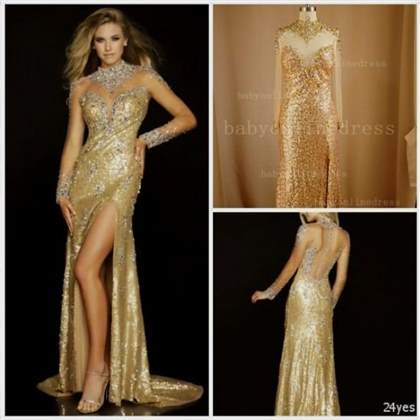 gold sequin prom dress 2018/2019