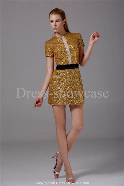 gold short dresses 2018-2019