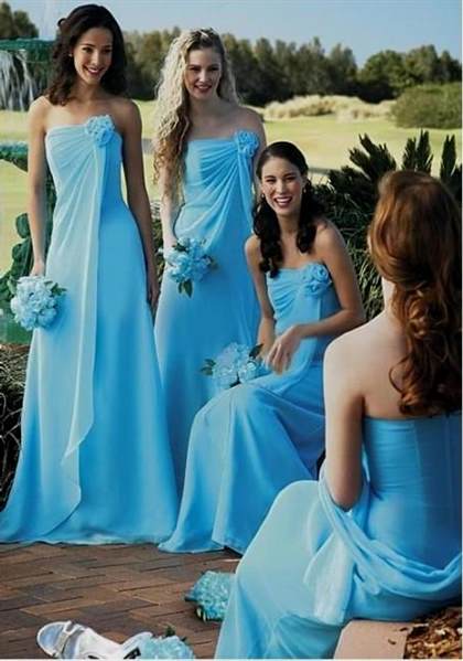 ice blue chiffon bridesmaid dresses 2018/2019