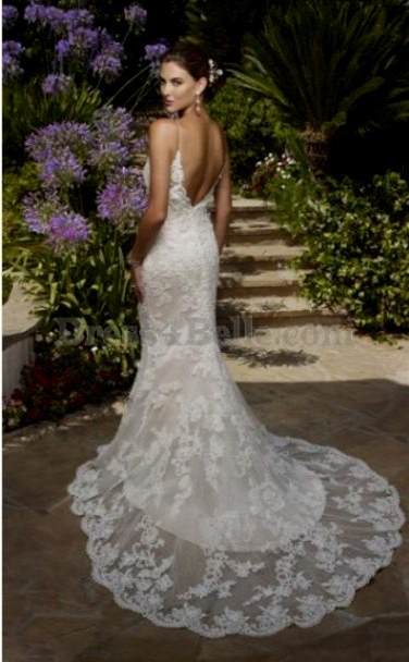 lace backless mermaid wedding dresses 2018-2019