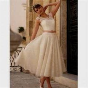 lace tea length wedding dress 2018/2019
