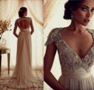 lace vintage wedding dress open back 2018/2019