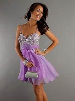 lavender homecoming dresses with straps 2018-2019