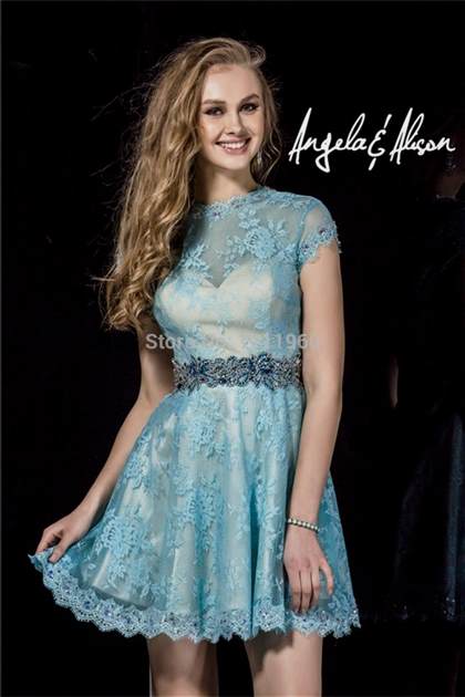 light blue lace cocktail dress 2018/2019