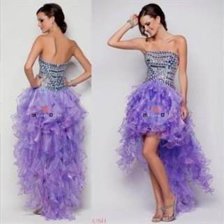 light purple high low prom dress 2018-2019