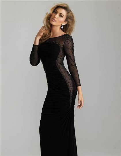 long black formal dresses with sleeves 2018/2019