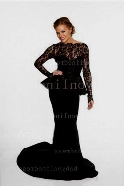 long black prom dresses with sleeves 2018-2019