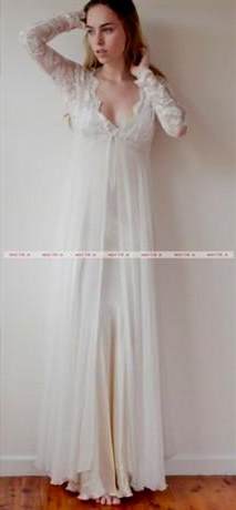 long sleeve casual wedding dress 2018-2019