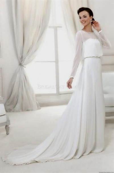 long sleeve casual wedding dress 2018-2019