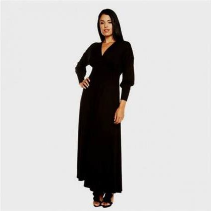 long sleeve long black dress 2018/2019