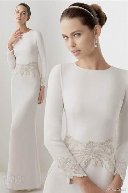 long sleeve modern wedding dress 2018/2019