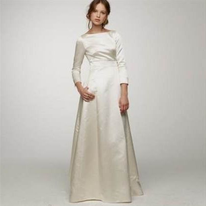 long sleeve satin wedding dresses 2018/2019