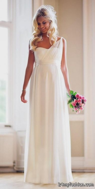 maternity one shoulder wedding gowns 2018-2019