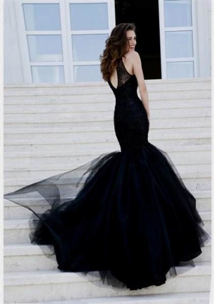 mermaid prom dresses black 2018-2019