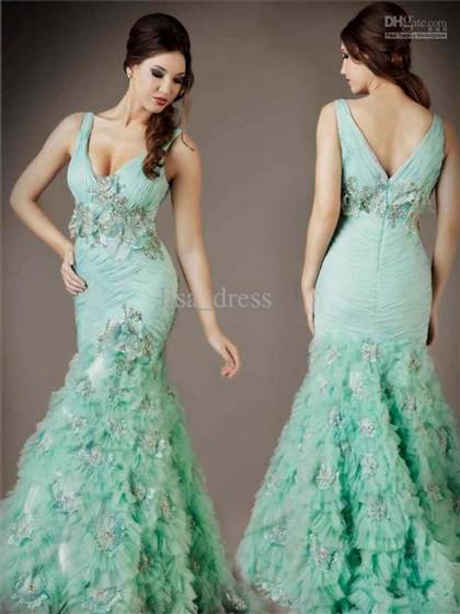 mint green mermaid prom dresses 2018/2019