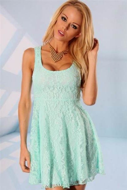 mint skater dress with cutouts 2018-2019