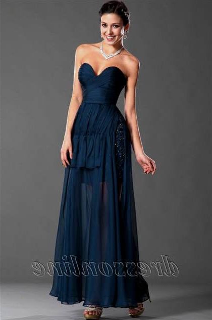 navy blue chiffon prom dresses 2018/2019