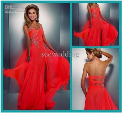 neon coral homecoming dress 2018/2019