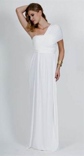 one shoulder white maxi dress 2018/2019