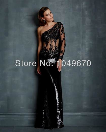 one sleeve lace prom dresses 2018/2019
