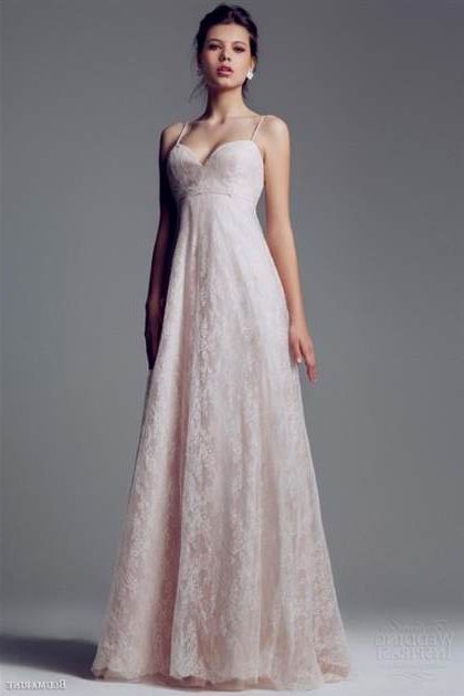 pale pink lace wedding dress 2018-2019