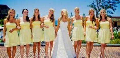pastel yellow bridesmaid dresses 2018/2019