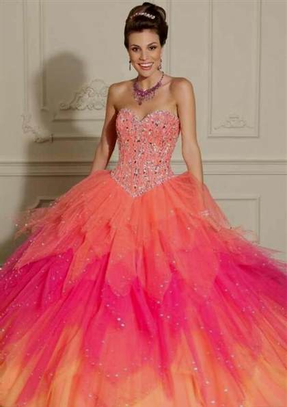 pink and orange quinceanera dress 2018/2019